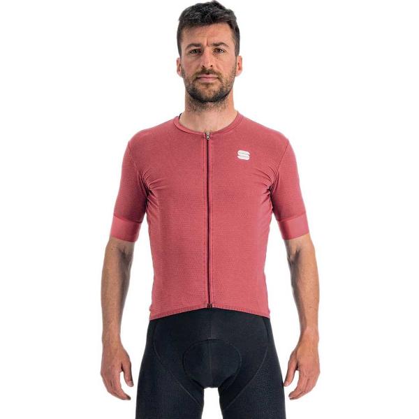 Sportful Outlet Monocrom Korte Mouwen Fietsshirt Roze L Man