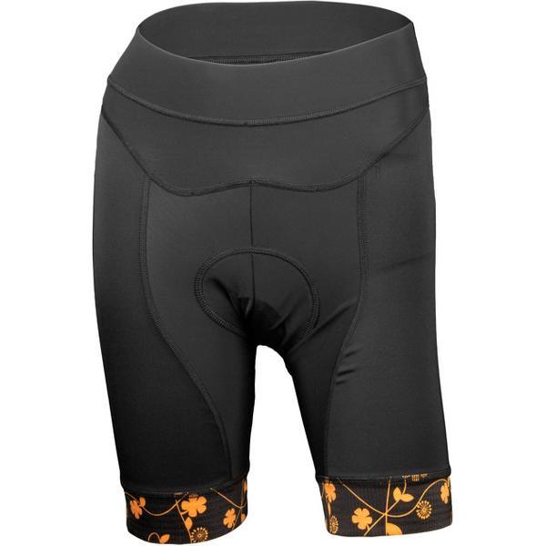 Vermarc Leggera SP. L. shorts / Fietsbroek Dames zonder bretels Zwart Oranje-XS