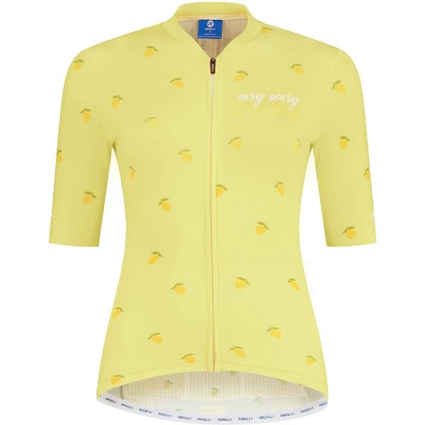 Rogelli Fruity Fietsshirt - Korte Mouwen - Dames - Geel - Maat XL