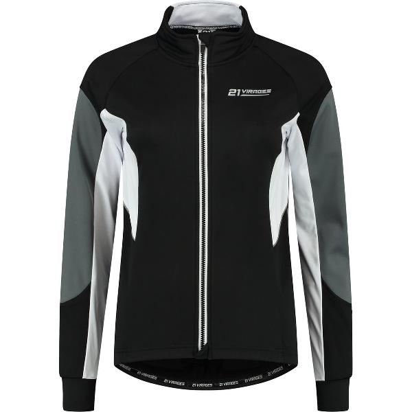 21Virages Ginevra fietsjack windprotect Dames Zwart Wit - 2XL