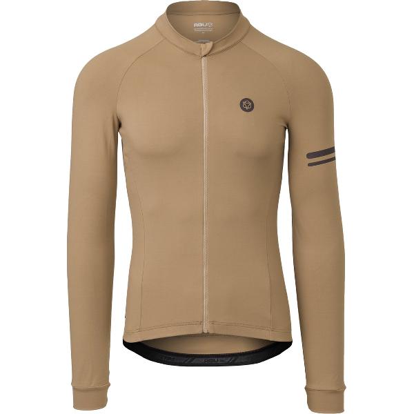 AGU Solid Fietsshirt Lange Mouwen Trend Heren - Leather - S