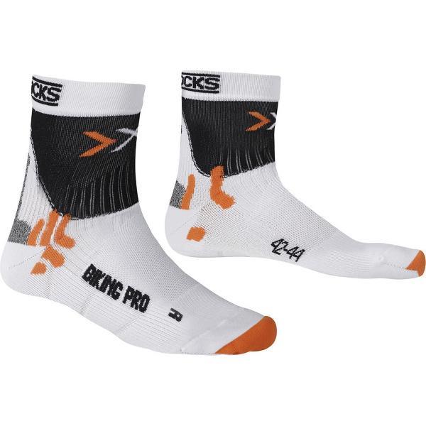 X-Socks Biking Pro Fietssok Wit Zwart