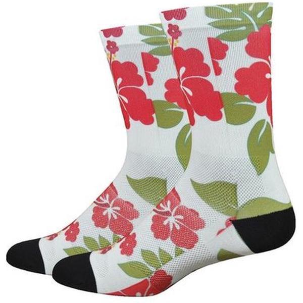 Defeet Sublimation Fietssok Aloha Wit Groen Rood