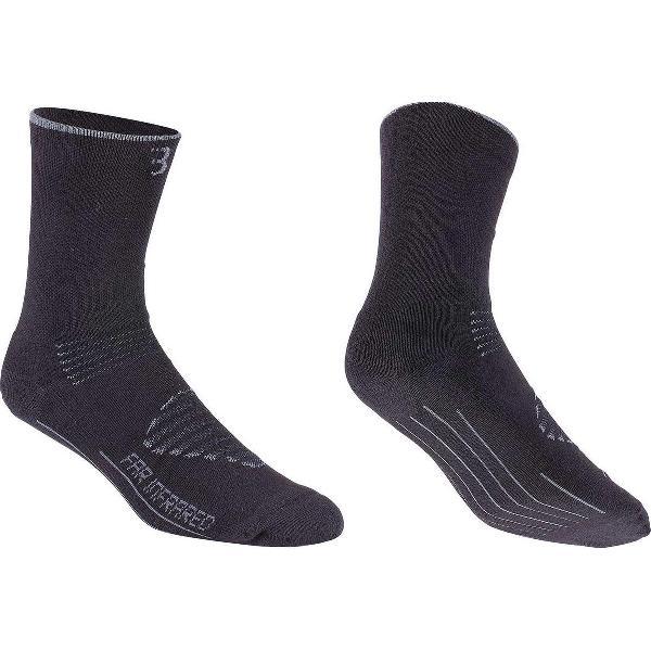 BBB Cycling FIRFeet Fietssokken - Far InfraRed Fiets Sokken - Koude Weersomstandigheden - Zwart/Grijs - Maat 44/47 - BSO-16