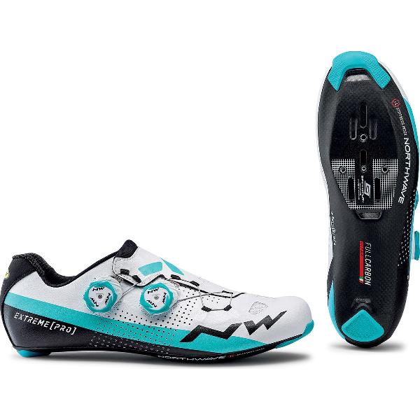 Northwave Extreme Pro fietsschoenen - Wit/Blauw - Maat 41