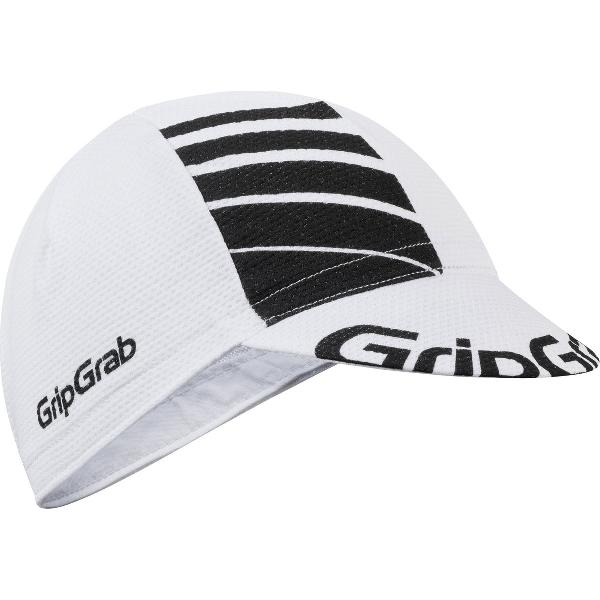 GripGrab - Lightweight Zomer Fietspet Mesh Cycling Cap Retro Fietsmuts - Wit/Zwart - Unisex - Maat M/L