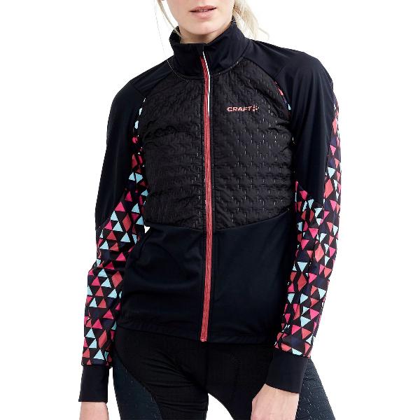 Craft Fietsjack Winter Dames Zwart Multikleur - ADV BIKE SUBZ JACKET W BLACK MULTI-L