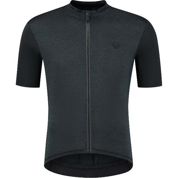 Rogelli Melange Fietsshirt - Korte Mouwen - Heren - Grijs, Zwart - Maat L