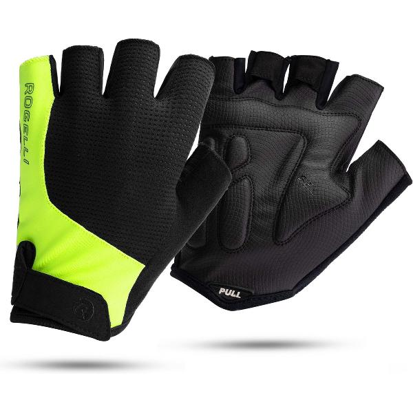 Rogelli Essential Fietshandschoenen - Heren - Zwart, Fluor - Maat M