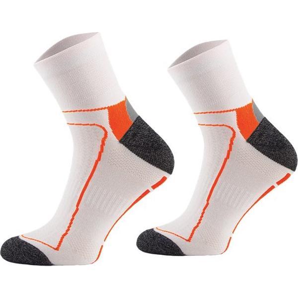 Comodo Fietssokken Polyester BIK1 - Wit/Oranje - Maat 39-42