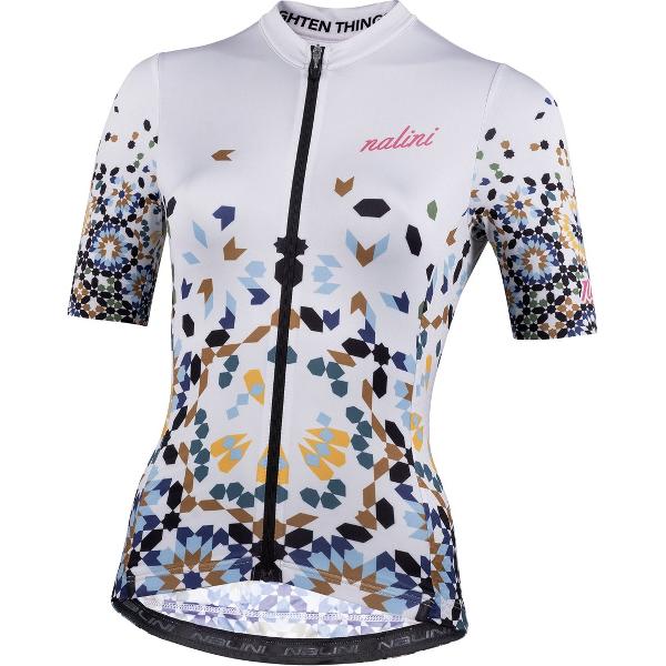 Nalini Dames Fietsshirt korte mouwen - wielrenshirt Multi - FUNNY LADY JERSEY Mosaic - XS