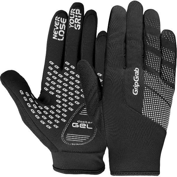 GripGrab - Ride Windproof Lente Herfst Fietshandschoenen Lange Vinger Thermo Winddicht - Zwart - Unisex - Maat L