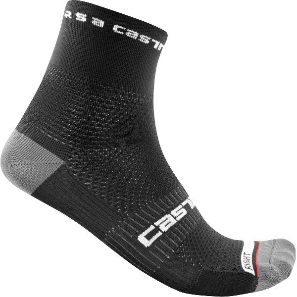 Castelli Fietssokken zomer Unisex Zwart - ROSSO CORSA PRO 9 SOCK BLACK - L/XL