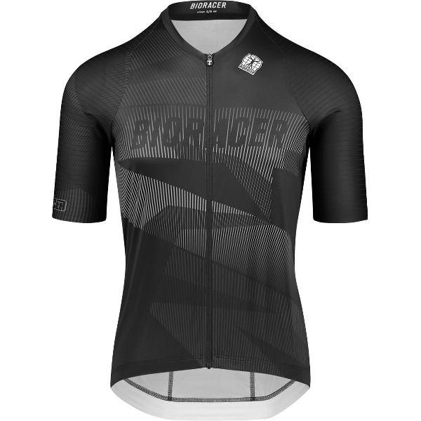 BIORACER Fietsshirt Heren Korte Mouw - New! Zomercollectie 2024 - Model 'Icon' - Zwart - Maat XXL - Fietskleding Heren