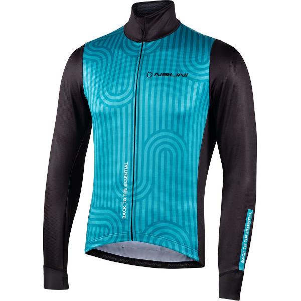 Nalini - Heren - Fietsjack winter - Winddicht Warm Wielrenjack - Turquoise - NEW STRADA JKT - L