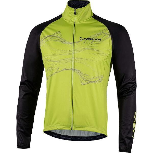 Nalini - Heren - Fietsjack winter - Winddicht Warm Wielrenjack - Zwart - Geel - BASECOWINDJKT - XXXL