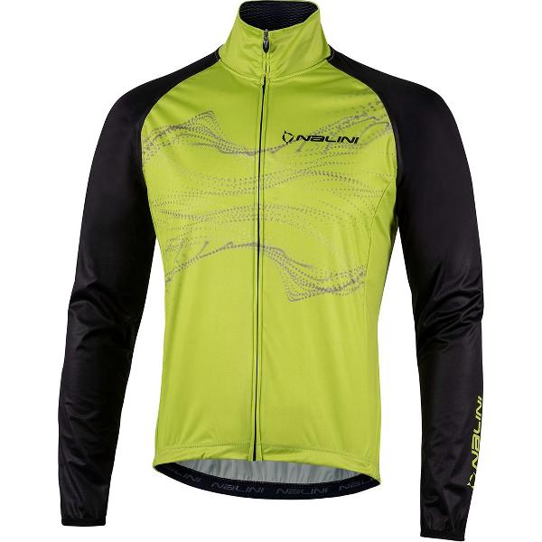 Nalini - Heren - Fietsjack winter - Winddicht Warm Wielrenjack - Zwart - Geel - BASECOWINDJKT - S