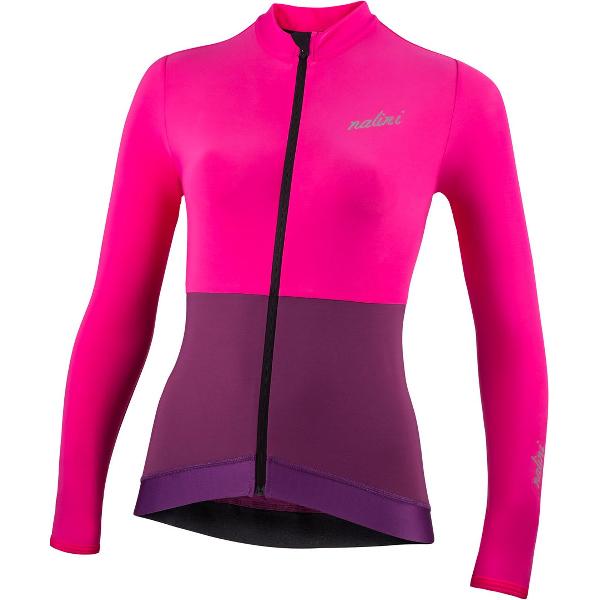 Nalini - Dames - Fietsshirt - Lange Mouwen - Wielrenshirt - Fucsia - Paars - WARM WRAP LADY JERSEY - XS