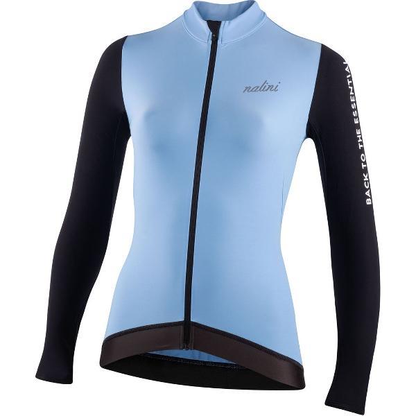 Nalini - Dames - Fietsshirt - Lange Mouwen - Wielrenshirt - Blauw - Zwart - NEW LS LADY FIT J - XXXL