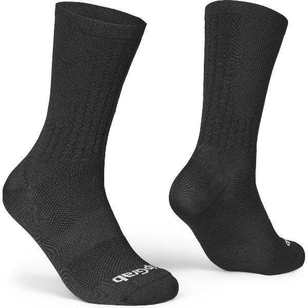 GripGrab - FastStream Aero Fietssokken Hoog Performance Zomer Wielren Sokken Tijdrijden - Unisex - Zwart - Maat M (41-44)