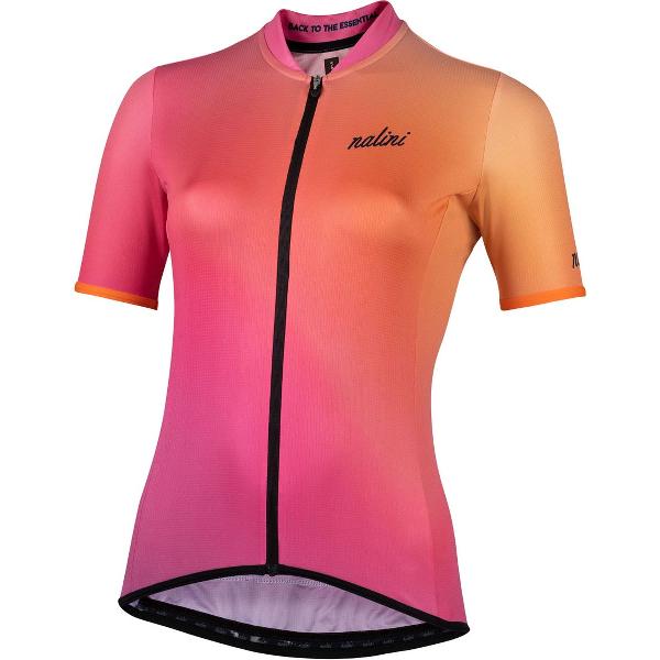 Nalini - Dames - Fietsshirt - Korte Mouwen - Wielrenshirt - Oranje - Fucsia - NEW TURIN2006 - XL