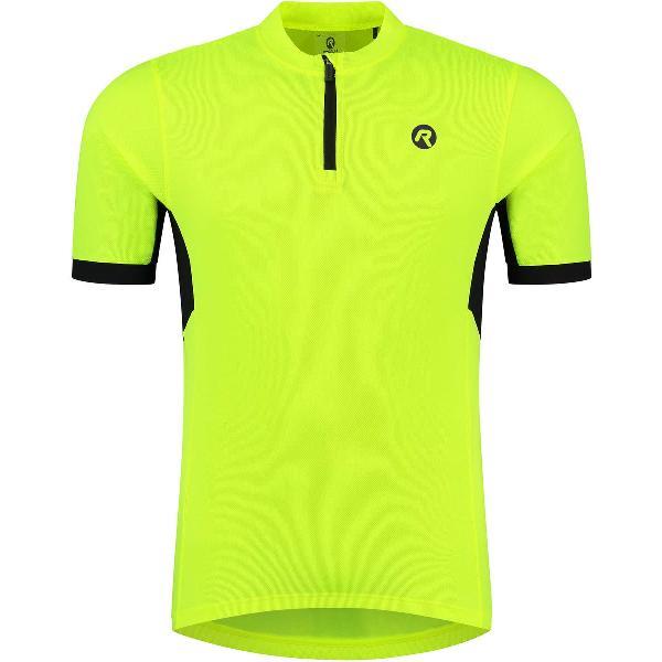 Rogelli Core Fietsshirt Heren - Korte Mouwen - Wielershirt - Fluor, Zwart - Maat L