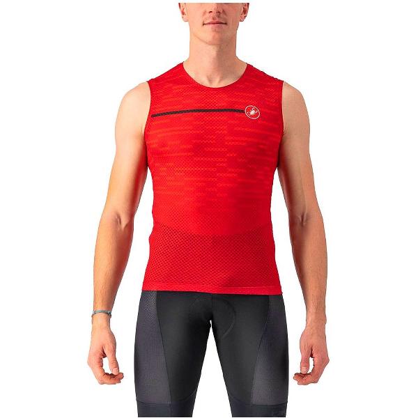 CASTELLI Insider Mouwloos Fietsshirt Heren - Dark Red - XXL