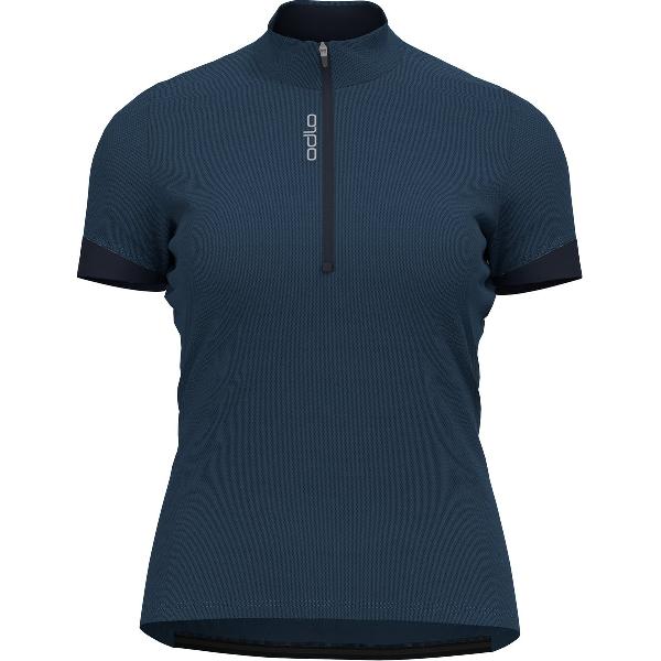 Odlo Essential Jersey Met Korte Mouwen Blauw M Vrouw