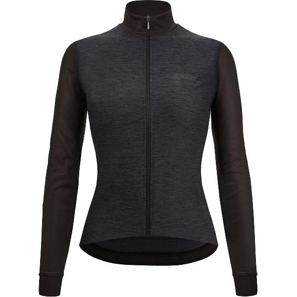 Santini Colore Puro - Women'S Thermal Jersey ZWART - Maat L