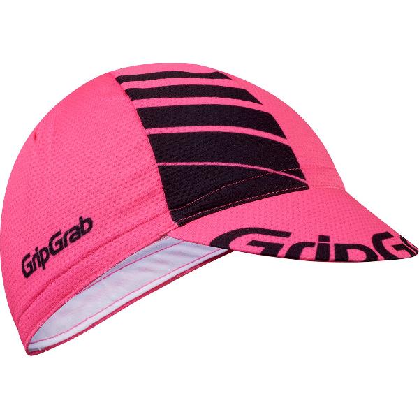 GripGrab - Lightweight Zomer Fietspet Mesh Cycling Cap Retro Fietsmuts - Roze/Zwart - Unisex - Maat M/L