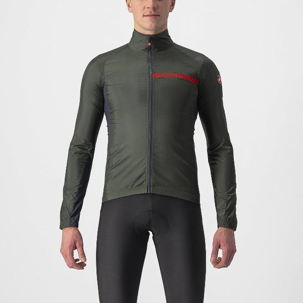 Castelli SQUADRA STRETCH fietsjas MILITARY GREEN/DARK GRAY - Mannen - maat M