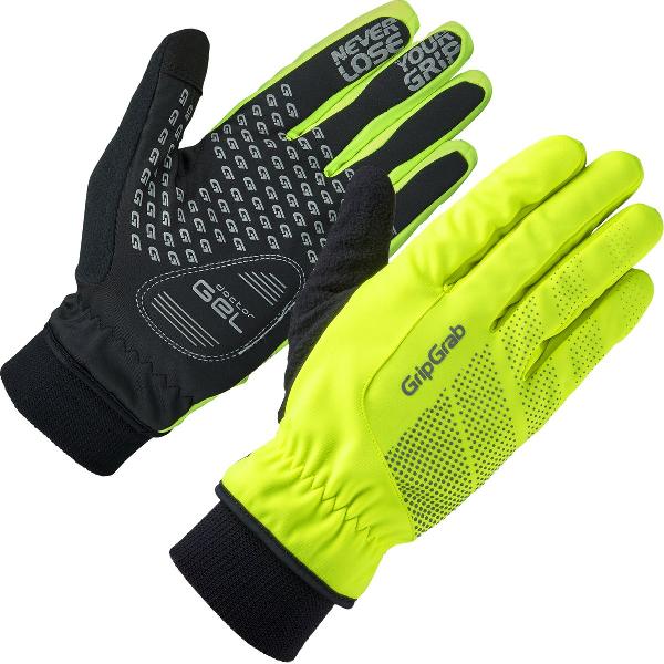 GripGrab - Ride Hi-Vis Windproof Winter Gevoerde Padded Fietshandschoenen - Geel Hi-Vis - Unisex - Maat L