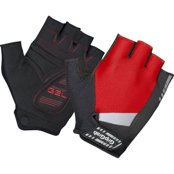 GripGrab - SuperGel Padded Korte Vinger Zomer Fietshandschoenen - Rood - Unisex - Maat S