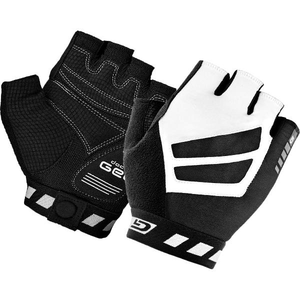 GripGrab - WorldCup Padded Korte Vinger Zomer Fietshandschoenen - Zwart/Wit - Unisex - Maat XXL