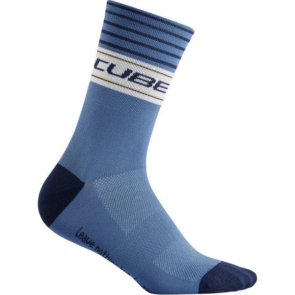 CUBE High Cut Blackline Sportsokken - Fietssokken - Klimaat regulerend - Blauw - Maat 40-43