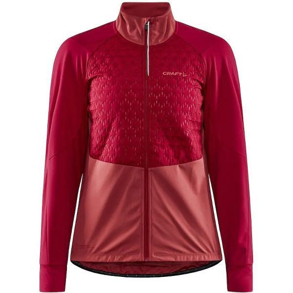 Craft Fietsjack Winter Dames Rood Roze - ADV BIKE SUBZ JACKET W MACHINE ROSE-S