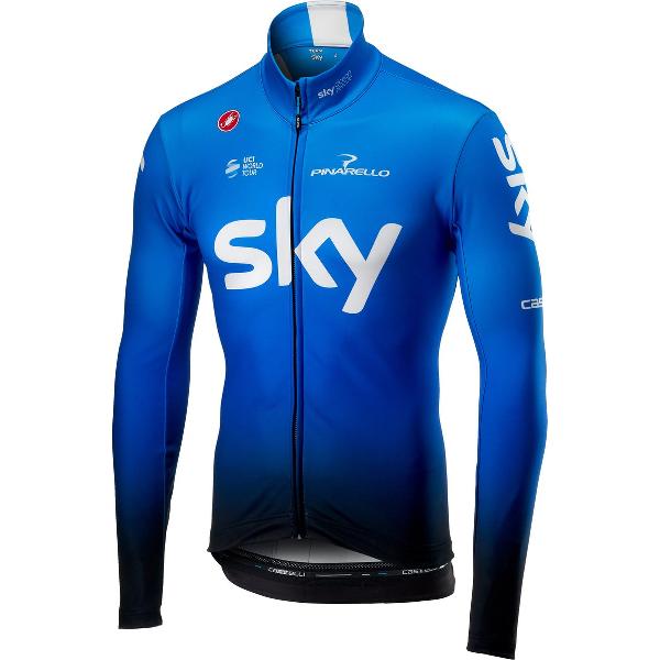 Castelli Fietsshirt lange mouwen Heren Blauw - CA SKY Long Sleeve Thermal Jersey-Ocean Rescue - S