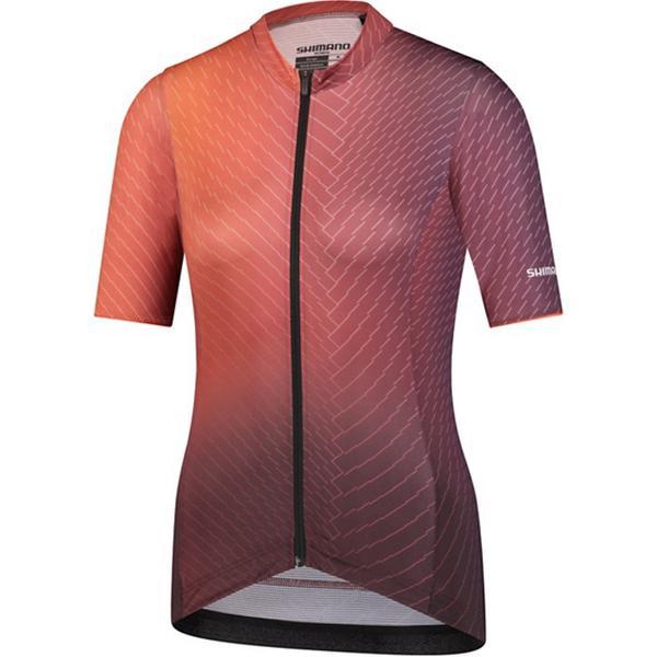 Shimano Yuri jersey dames fietsshirt met korte mouwen oranje - Maat L