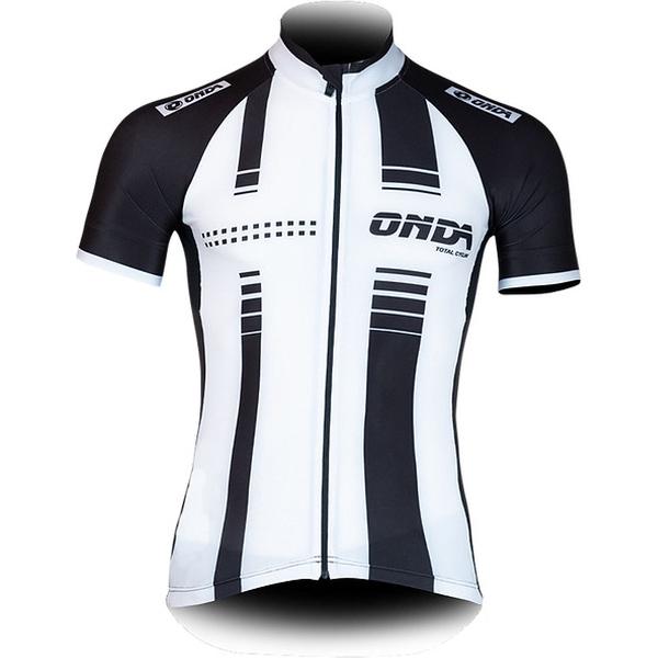 ONDA Fietsshirt korte mouw heren Zwart Wit - FAVP Minho - L