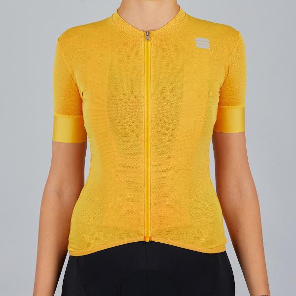 Sportful Fietsshirt korte mouwen Dames Geel - MONOCROM W JERSEY YELLOW - S