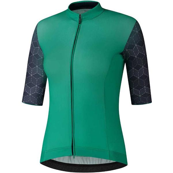 Shimano Yuri Jersey Met Korte Mouwen Groen M Vrouw