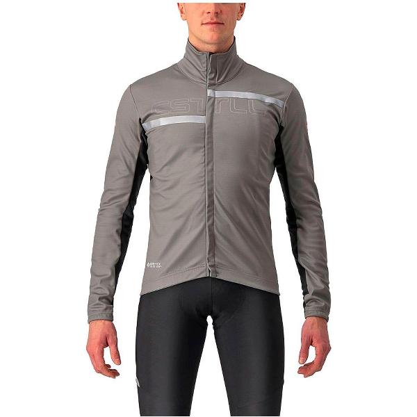 Castelli TRANSITION 2 fietsjas NICKEL GRAY/DARK GRAY-SILVER R - Mannen - maat XL