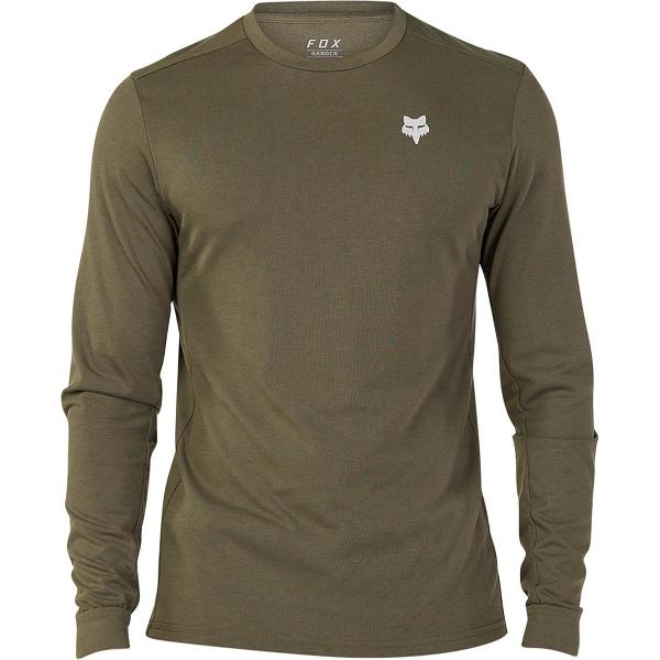 Fox Ranger Dr Md Ls Jrsy Tred - Olive Green