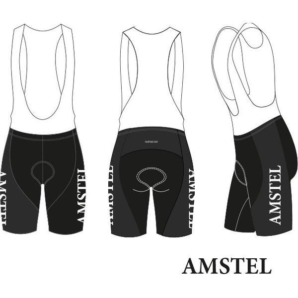 Retro Wielerbroek Amstel Bier - REDTED -Zwart - L