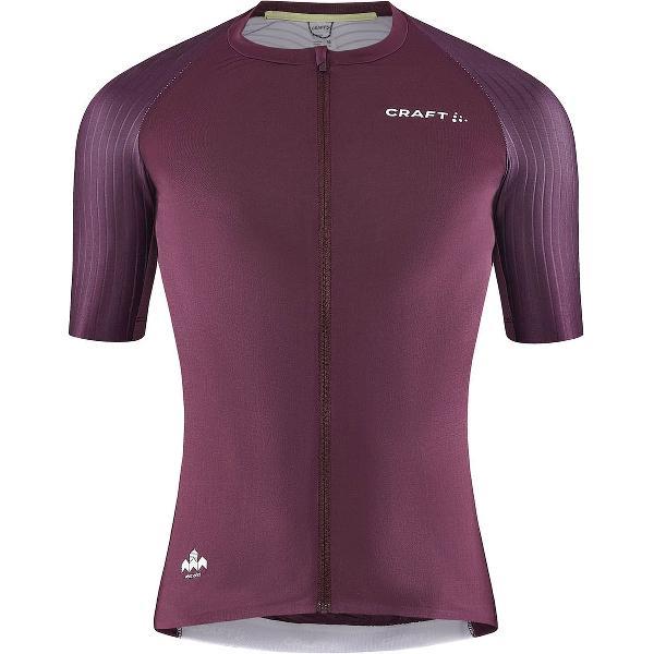 Craft Fietsshirt Korte Mouwen Heren Bordeaux Geel - PRO AERO JERSEY M BURGUNDY GIALLO-M