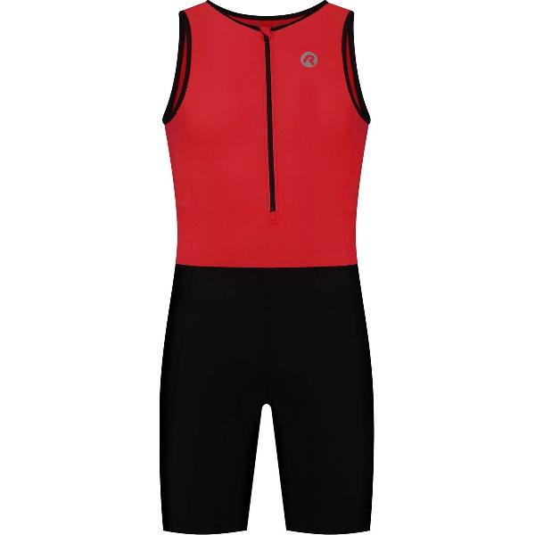 Rogelli Florida Trisiut Met Korte Mouwen Voor Triatlon - Kids - Rood, Zwart - Maat 152/164