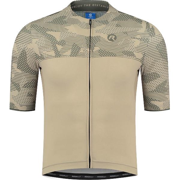 Rogelli Camo Fietsshirt - Korte Mouwen - Heren - Zand - Maat 2XL