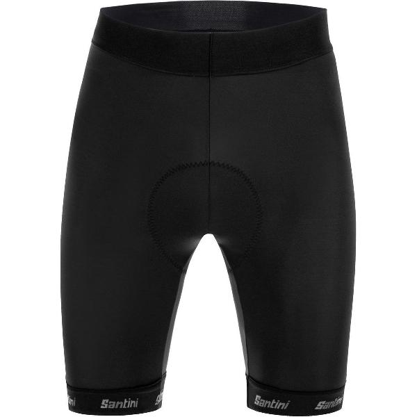 Santini Fietsbroek kort zonder bretels Zwart Heren - Cubo Shorts Black - XS