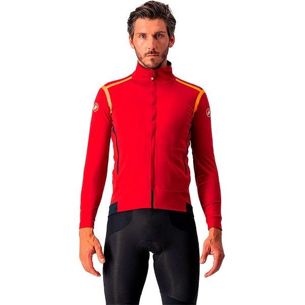 Castelli Fietsjack Rain or Shine Heren Rood Oranje - PERFETTO RoS LONG SLEEVE PRO RED BRILLIANT ORANGE - L