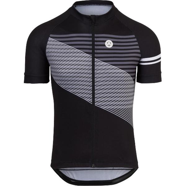 AGU Striped Fietsshirt Essential Heren - Zwart - L